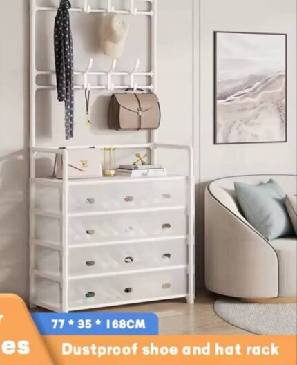 DUSTPROOF SHOE AND BAG RACK